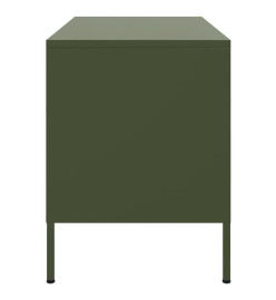 Meubles TV 2 pcs vert olive 68x39x50,5 cm acier