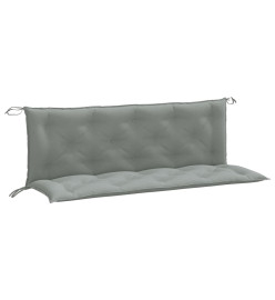 Coussins de banc de jardin lot de 2 gris clair mélangé tissu