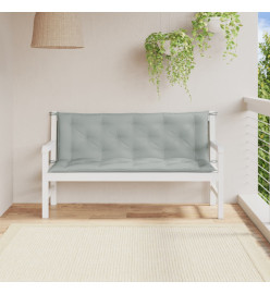 Coussins de banc de jardin lot de 2 gris clair mélangé tissu