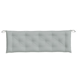 Coussins de banc de jardin lot de 2 gris clair mélangé tissu