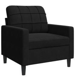 Fauteuil Noir 60 cm Velours