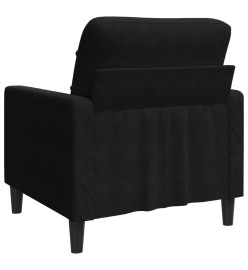 Fauteuil Noir 60 cm Velours