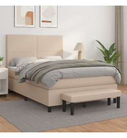 Sommier à lattes de lit avec matelas Cappuccino 140x200 cm