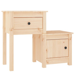 Tables de chevet 2 pcs 79,5x38x65,5 cm Bois de pin massif