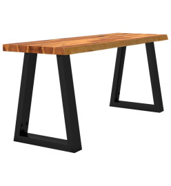 Banc avec bord vivant 110 cm bois d'acacia massif