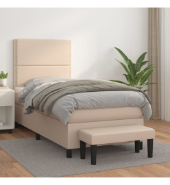 Sommier à lattes de lit avec matelas Cappuccino 100x200 cm