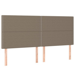 Sommier à lattes de lit avec matelas Taupe 180x200 cm Tissu