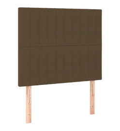 Sommier à lattes de lit avec matelas Marron foncé 90x190 cm