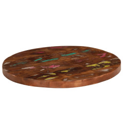 Dessus de table Ø 60x3,8 cm rond bois massif de récupération