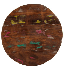 Dessus de table Ø 40x3,8 cm rond bois massif de récupération