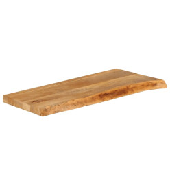 Dessus de table à bord vivant 90x20x2,5 cm bois massif manguier