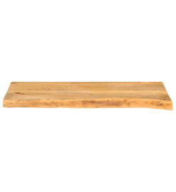 Dessus de table à bord vivant 90x20x2,5 cm bois massif manguier