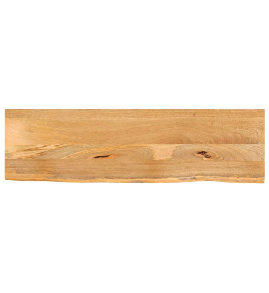 Dessus de table à bord vivant 100x40x2,5cm bois massif manguier