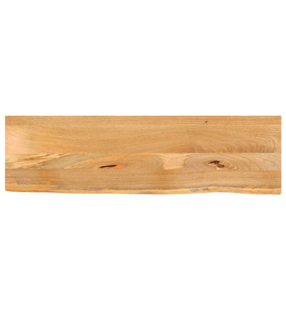 Dessus de table à bord vivant 110x30x2,5cm bois massif manguier