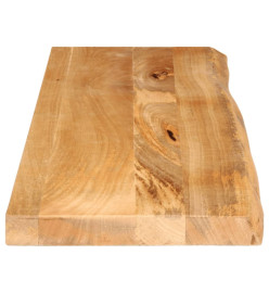 Dessus de table à bord vivant 110x30x2,5cm bois massif manguier