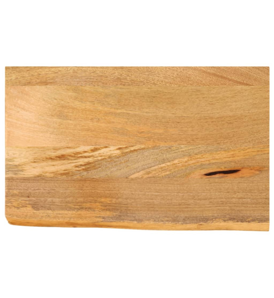 Dessus de table à bord vivant 50x30x2,5 cm bois massif manguier