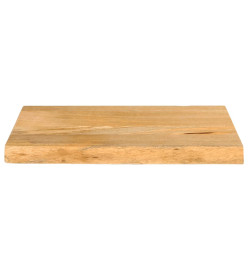 Dessus de table à bord vivant 50x30x2,5 cm bois massif manguier