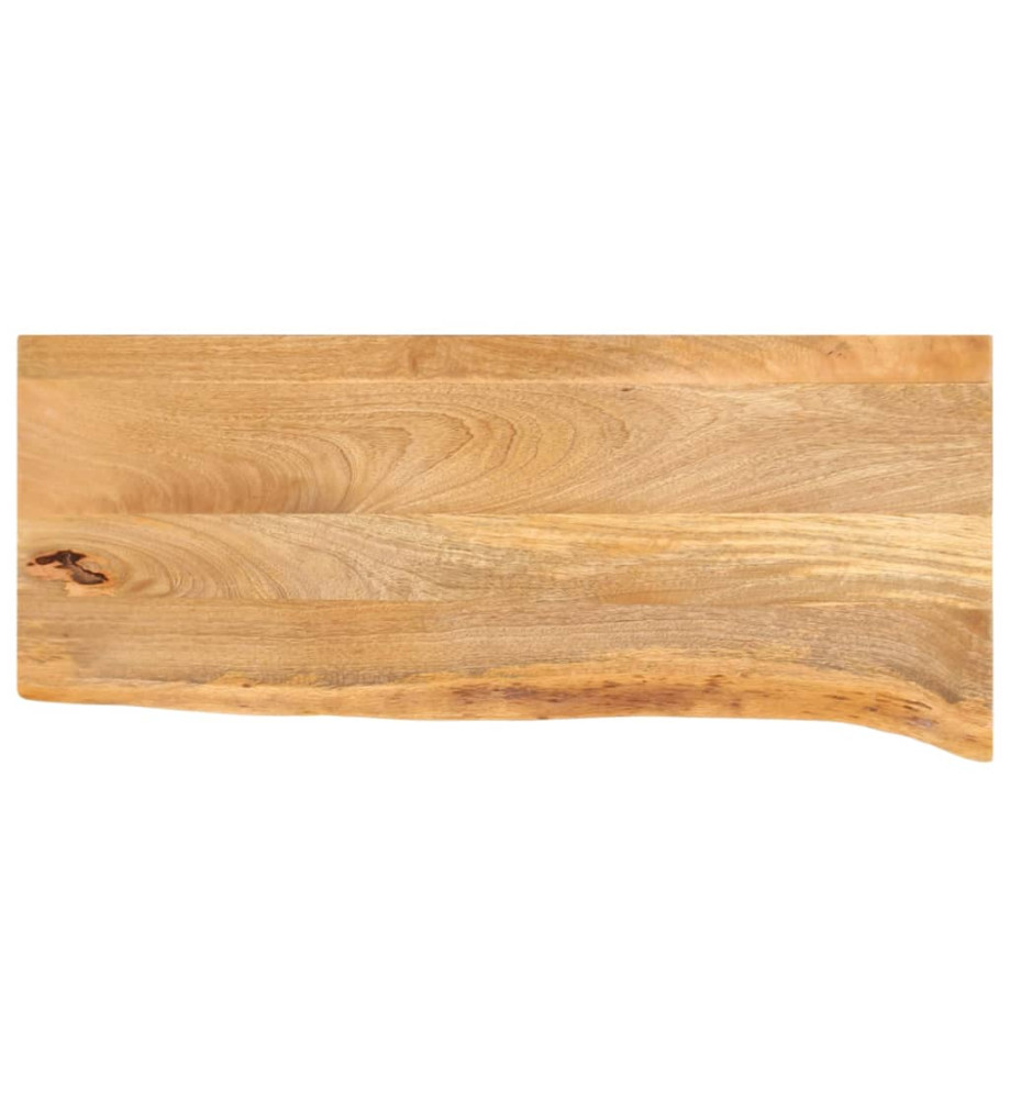 Dessus de table à bord vivant 90x30x2,5 cm bois massif manguier