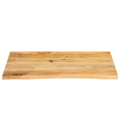 Dessus de table à bord vivant 70x60x3,8 cm bois massif manguier