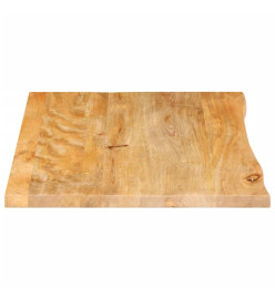 Dessus de table à bord vivant 90x60x3,8 cm bois massif manguier