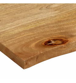 Dessus de table à bord vivant 90x60x3,8 cm bois massif manguier