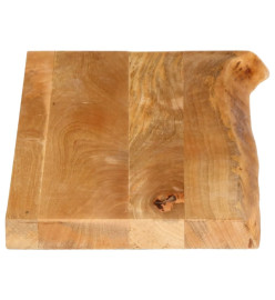 Dessus de table à bord vivant 80x40x3,8 cm bois massif manguier