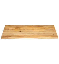 Dessus de table à bord vivant 100x80x3,8cm bois massif manguier