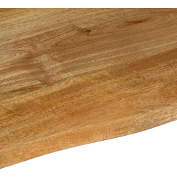 Dessus de table à bord vivant 100x80x3,8cm bois massif manguier