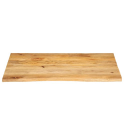 Dessus de table à bord vivant 90x80x2,5 cm bois massif manguier