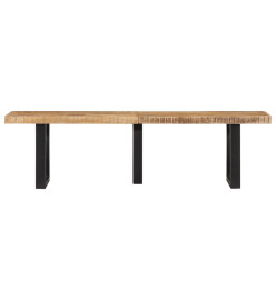 Banc 160 cm bois de manguier brut massif et acier