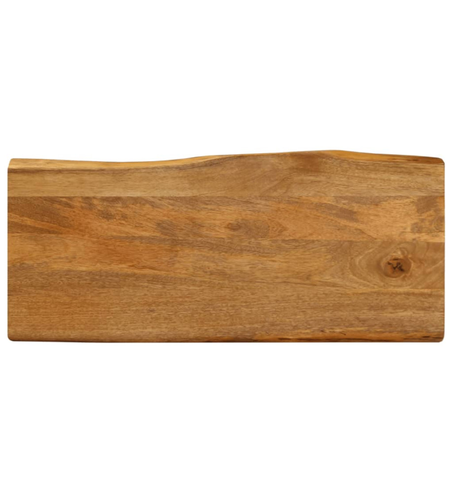 Dessus de table 100x40x3,8 cm bord vivant bois massif manguier