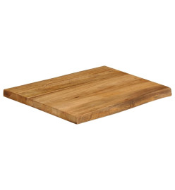 Dessus de table 80x80x3,8 cm bord vivant bois massif manguier