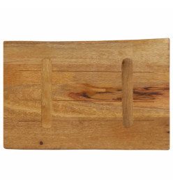 Dessus de table 50x40x3,8 cm bord vivant bois massif manguier