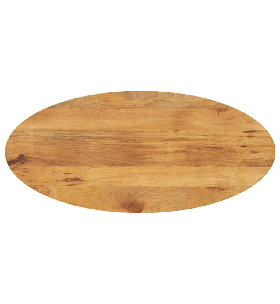 Dessus de table 110x50x3,8 cm ovale bois massif de manguier