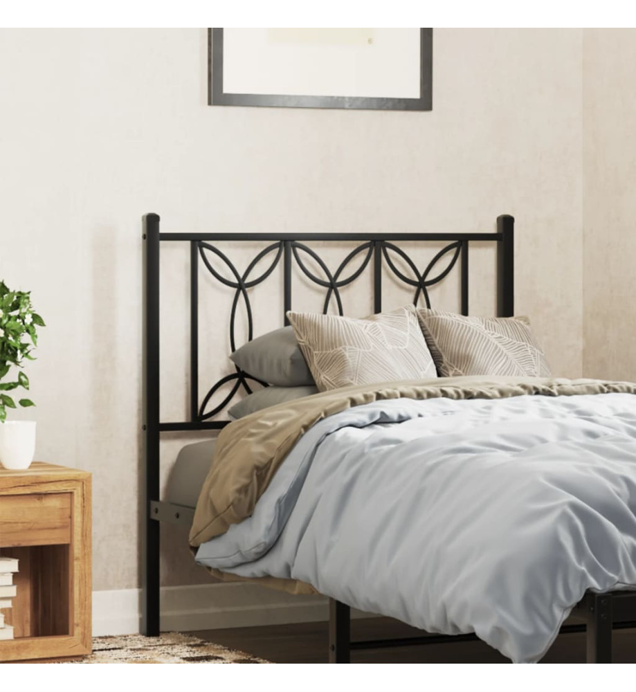 Tête de lit métal noir 80 cm