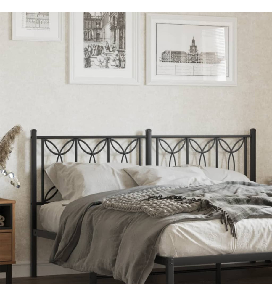 Tête de lit métal noir 150 cm