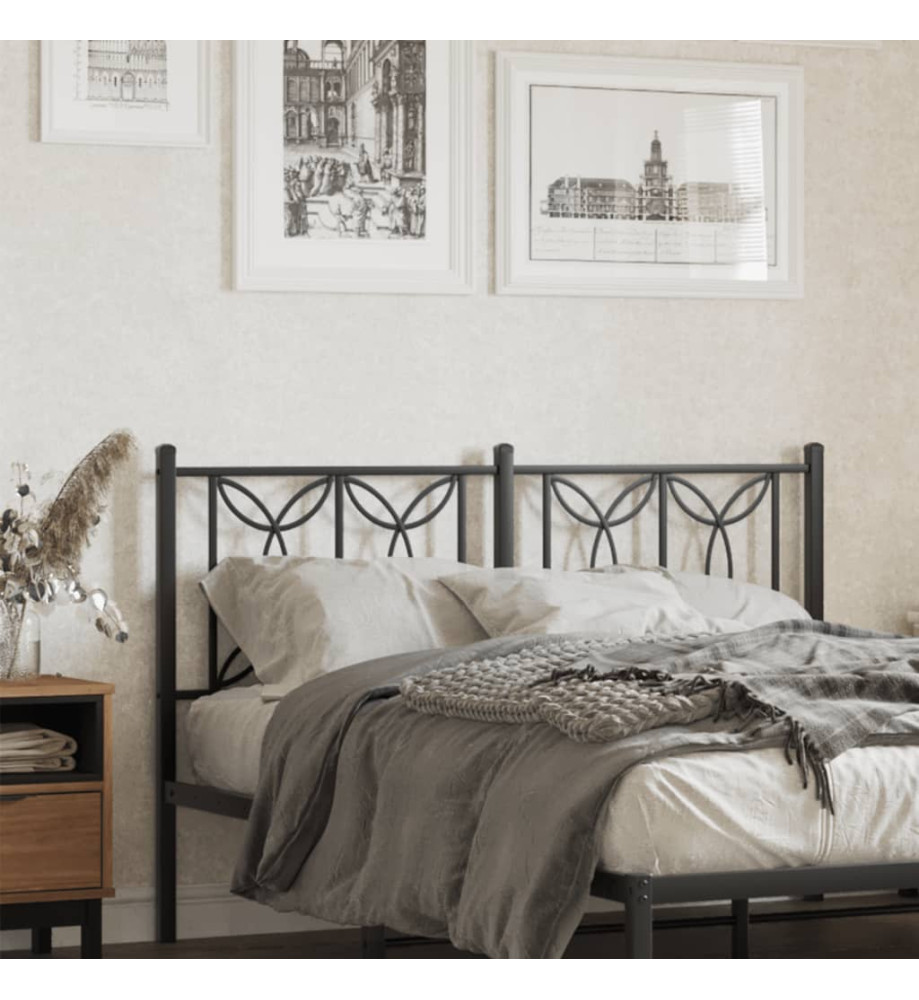 Tête de lit métal noir 135 cm Tête de lit métal noir 135 cm