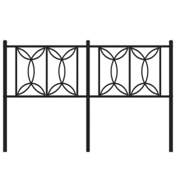 Tête de lit métal noir 135 cm