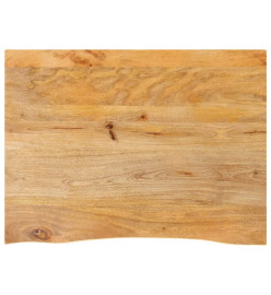 Dessus de table à bord vivant 70x60x2,5 cm bois massif manguier