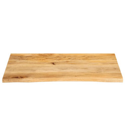 Dessus de table à bord vivant 70x60x2,5 cm bois massif manguier