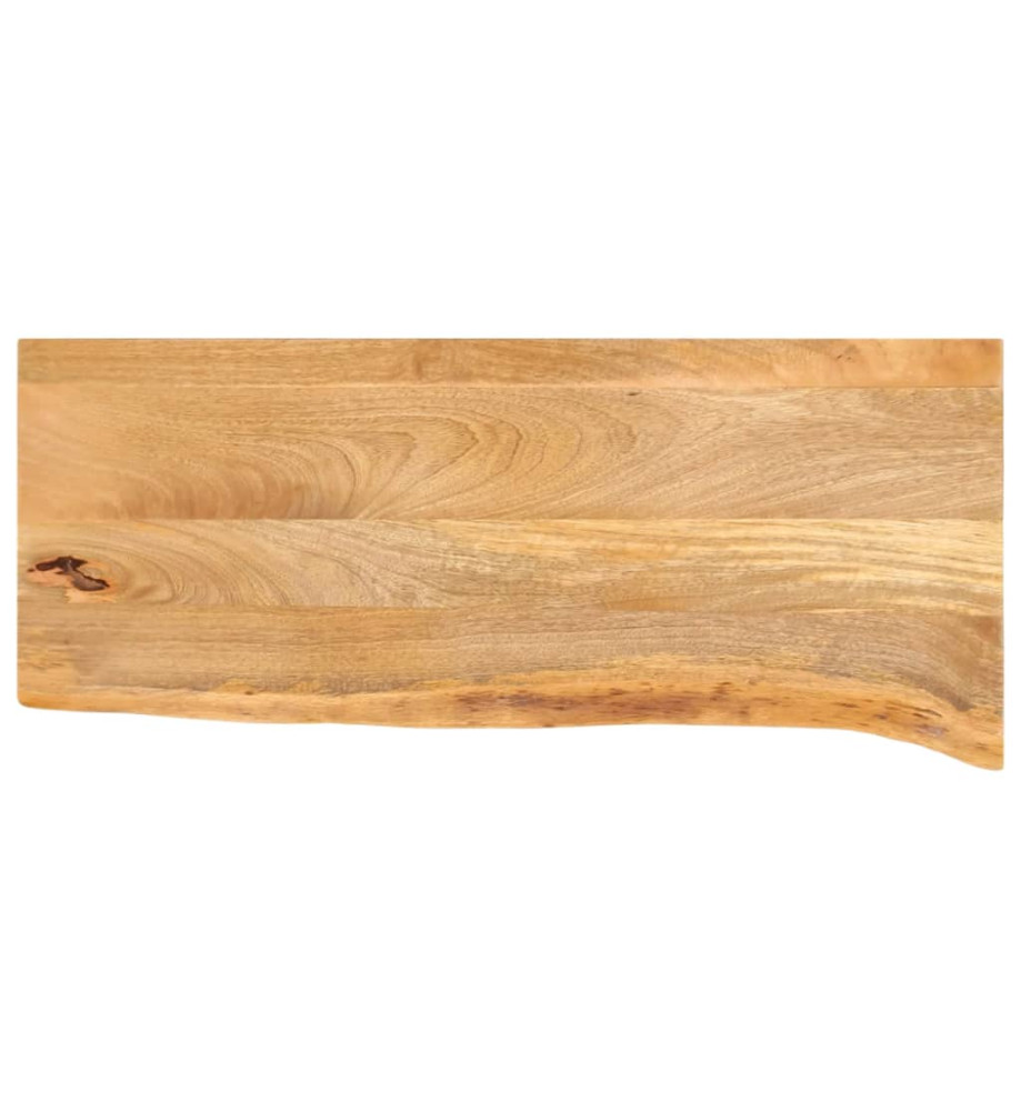 Dessus de table à bord vivant 90x40x3,8 cm bois massif manguier