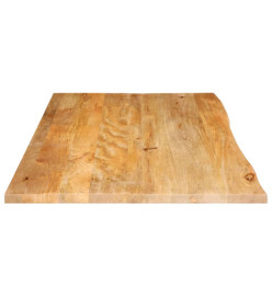 Dessus de table à bord vivant 100x60x3,8cm bois massif manguier