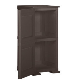 Armoire en plastique 40x43x85,5 cm Design de bois Marron