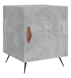 Table de chevet gris béton 40x40x50 cm bois d’ingénierie