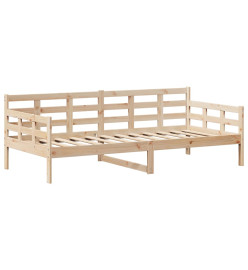Ensemble de lit de jour et de banc et toit 80x200 cm pin massif