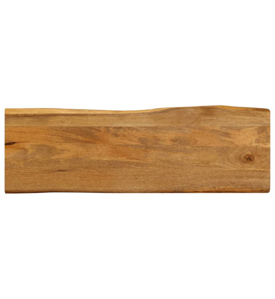 Dessus de table 110x40x3,8 cm bord vivant bois massif manguier