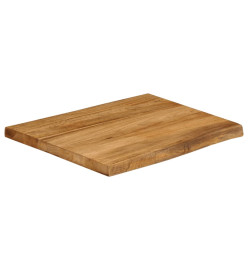 Dessus de table 40x40x3,8 cm bord vivant bois massif manguier