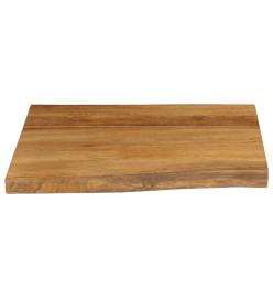 Dessus de table 40x40x3,8 cm bord vivant bois massif manguier