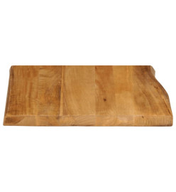 Dessus de table 40x40x3,8 cm bord vivant bois massif manguier