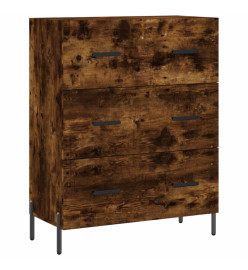 Buffet chêne fumé 69,5x34x90 cm bois d'ingénierie